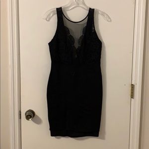 Bodycon lace front dress
